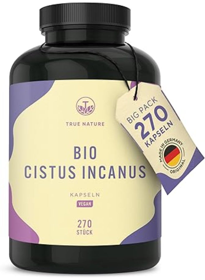 True Nature Bio Cistus Incanus , 1500 mg – Supports Immune Defense & Antioxidant Protection – 270 Capsules – Made in Germany - Image 1